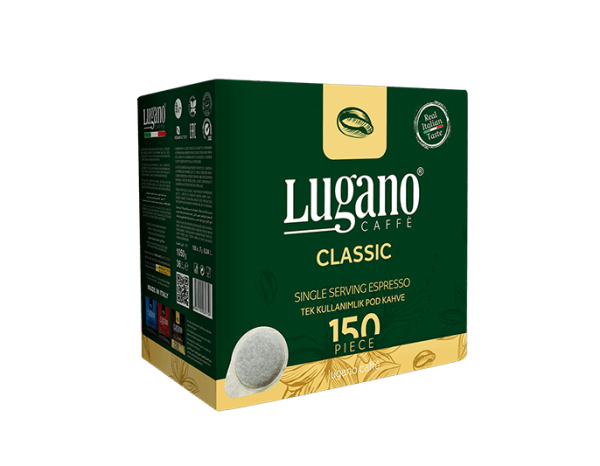 Lugano Classic Espresso Pods Lugano Kafeinsiz Espresso Pod paket 150 parça